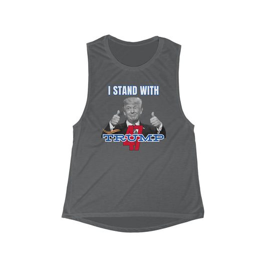 Stand with Trump Women's Flowy Scoop Muscle Tank